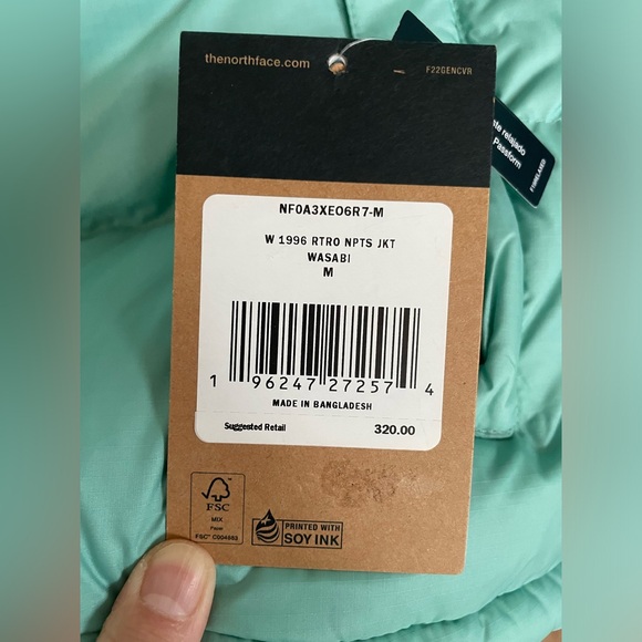 NWT The North Face Women Puffer Down 1996 RTRO Npts Jacket WASABI 700fill XS、M - Picture 13 of 16